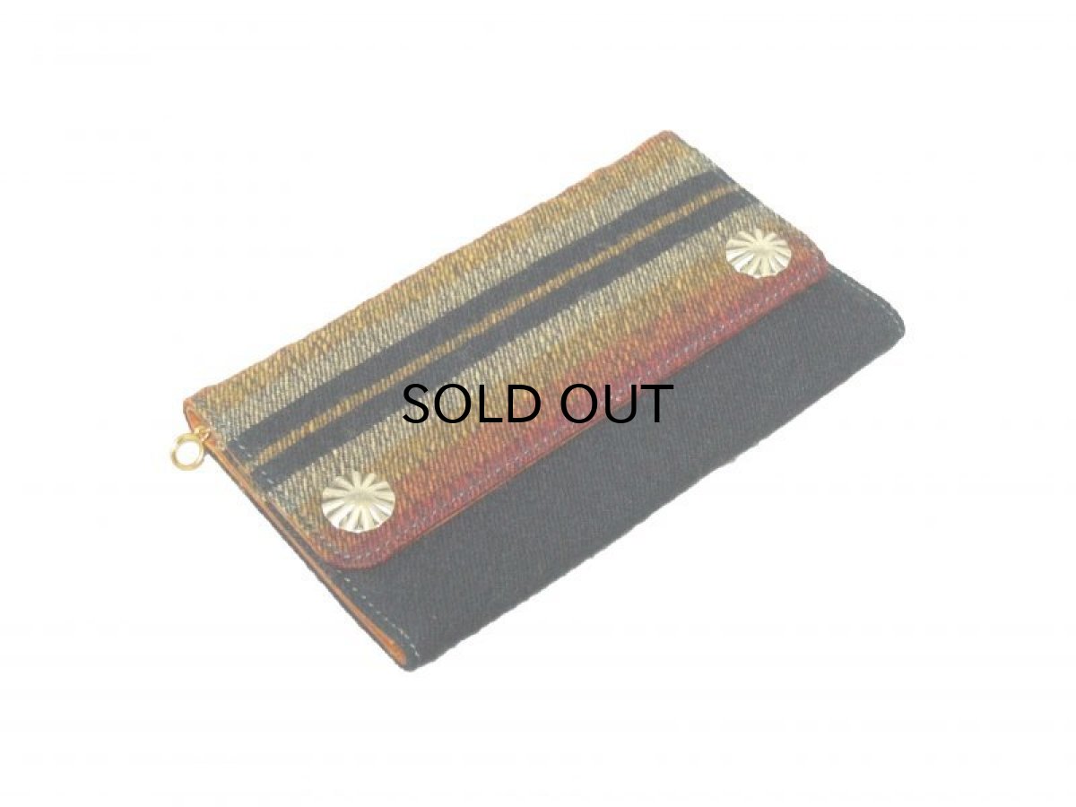 画像1: RRL STRIPE WOOL LEATHER WALLET (1)