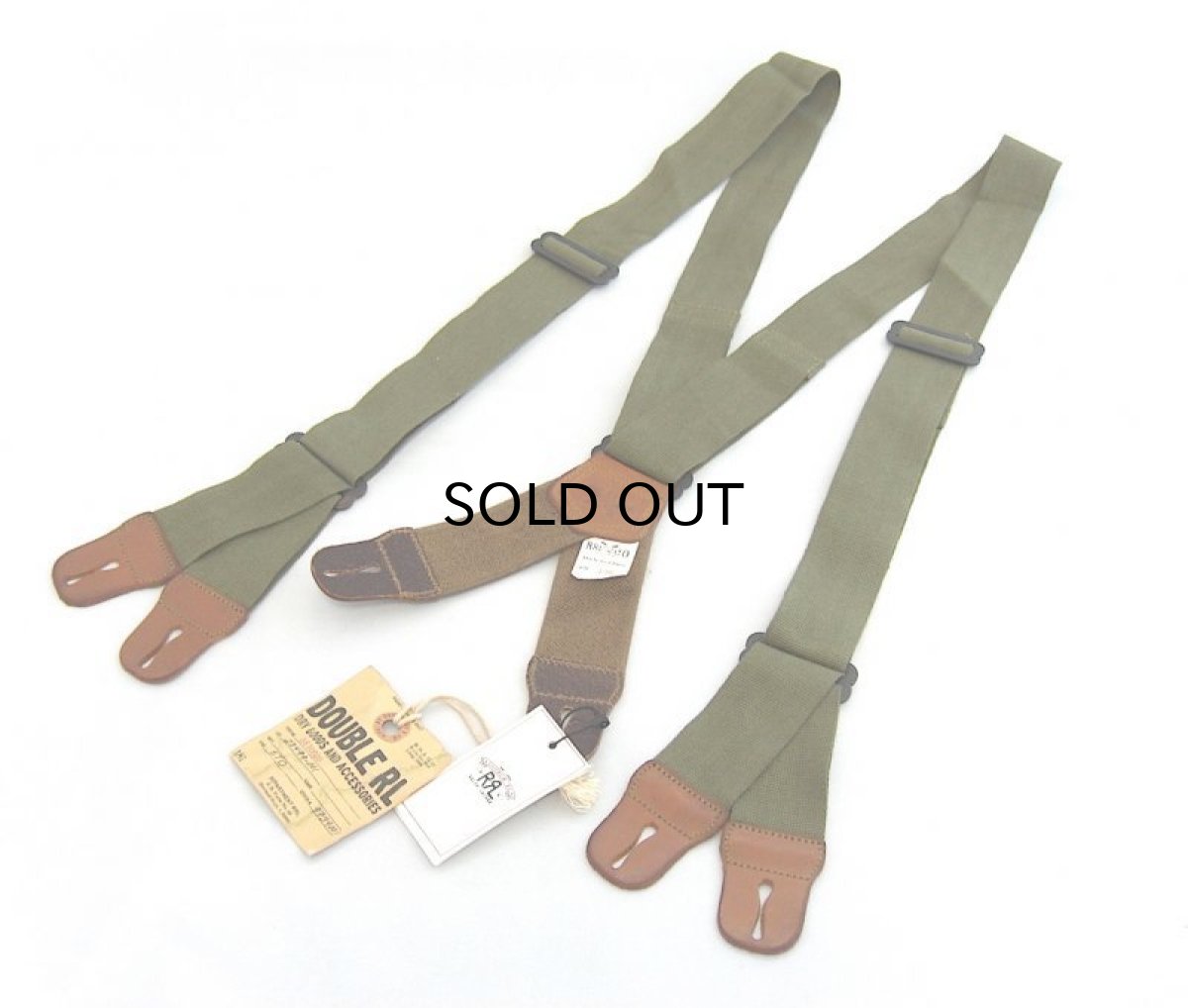 画像1: RRL COTTON/LEATHER BRACES(SUSPENDER) (1)