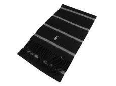 画像1: POLO RALPH LAUREN WOOL BORDER MUFFLER (1)