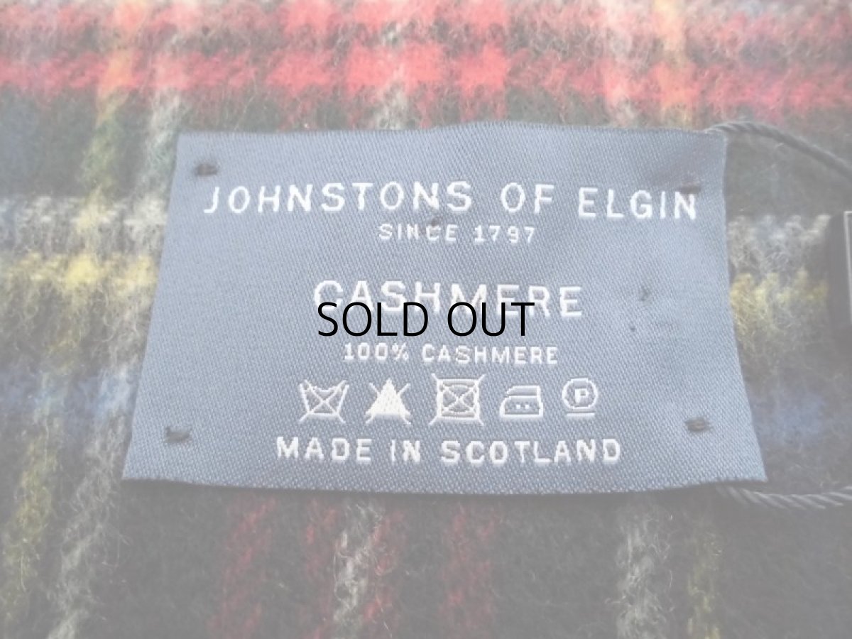 画像2: JOHNSTONS CASHMERE CHECK MUFFLER (2)