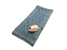 画像1: RRL INDIGO ARAN KNIT MUFFLER (1)