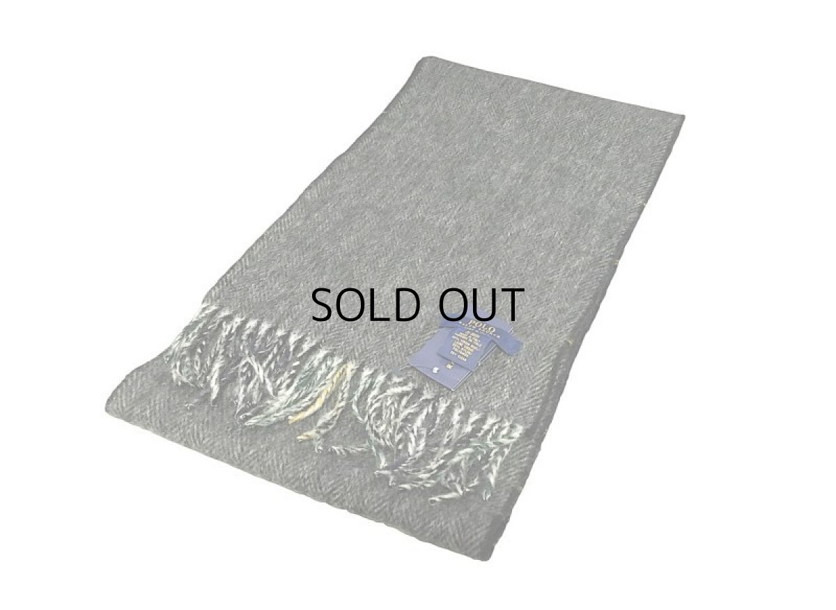 画像2: POLO RALPH LAUREN WOOL REVERSIBLE MUFFLER (2)