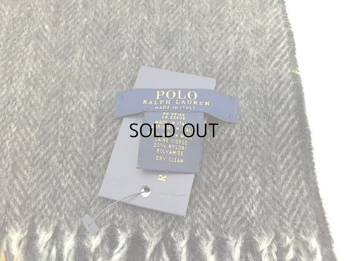 画像3: POLO RALPH LAUREN WOOL REVERSIBLE MUFFLER (3)