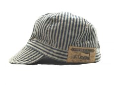 画像4: RRL RAILMAN'S CAP【HICKORY】 (4)