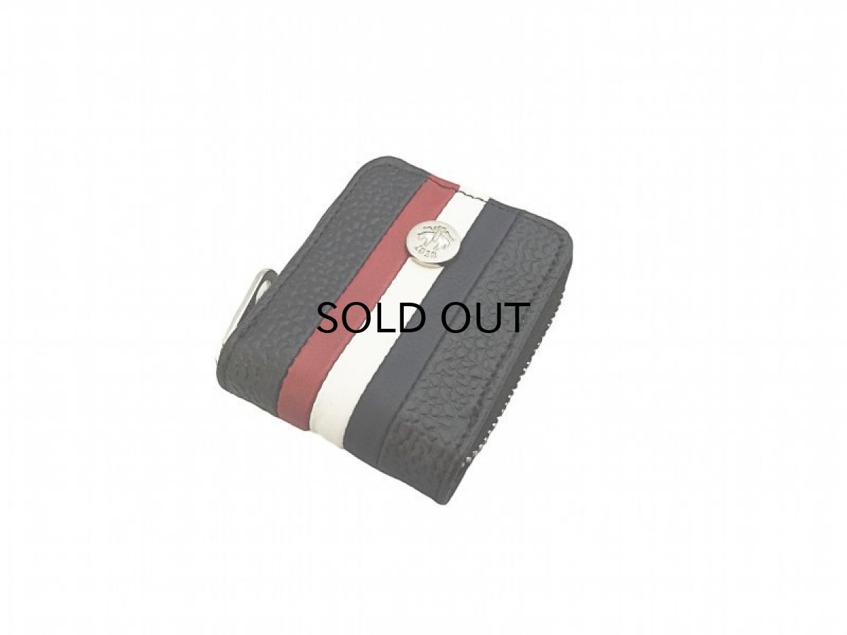 画像1: BLACK FLEECE TRICOLORE LEATHER ZIP AROUND COIN CASE (1)