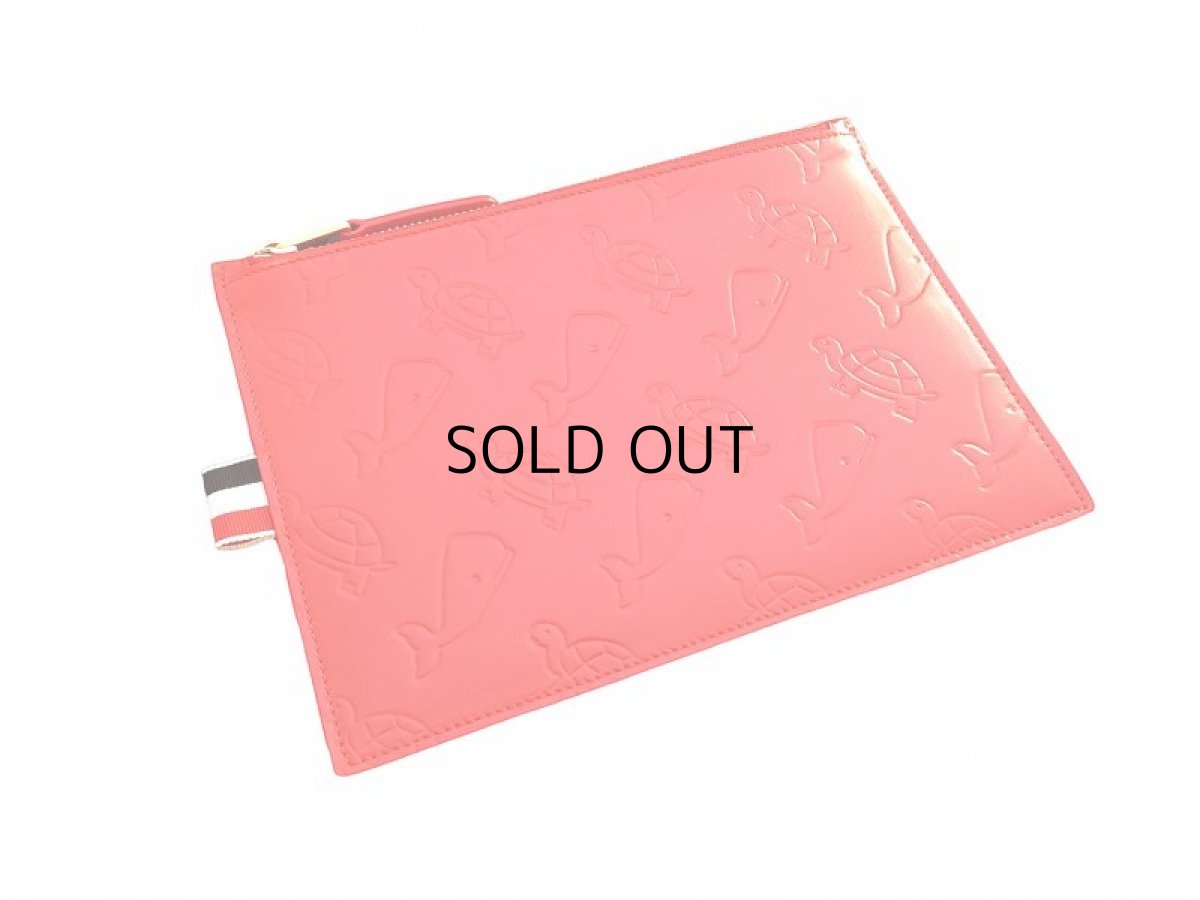 画像2: THOM BROWNE WHALE&TURTLE LEATHER POUCH (2)