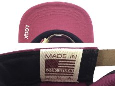 画像5: LQQK STUDIO LOGO CANVAS STRAPBACK CAP【BURGUNDY】 (5)