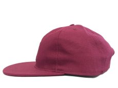 画像4: LQQK STUDIO LOGO CANVAS STRAPBACK CAP【BURGUNDY】 (4)