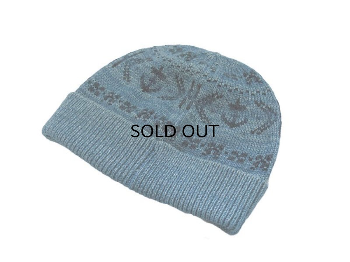 画像1: RRL INDIGO COTTON BEANIE (1)