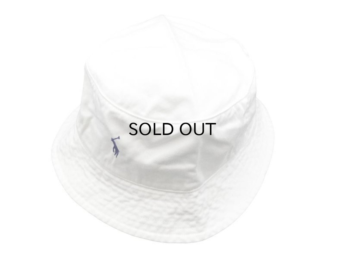 画像1: POLO RALPH LAUREN BUCKET HAT【WHITE/NAVY】 (1)