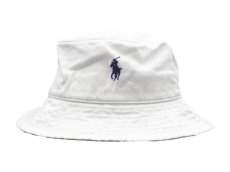 画像2: POLO RALPH LAUREN BUCKET HAT【WHITE/NAVY】 (2)