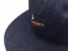 画像2: EBBETS FIELD FLANNELS X BREAKS CIGAR DENIM BASEBALL CAP (2)