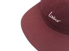 画像2: LABOR SCRIPT LOGO 6 PANEL CAP【BURGUNDY】 (2)