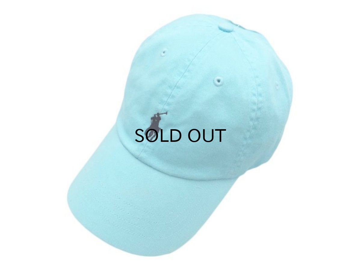 画像1: POLO RALPH LAUREN BASEBALL CAP【AQUA/NAVY】 (1)