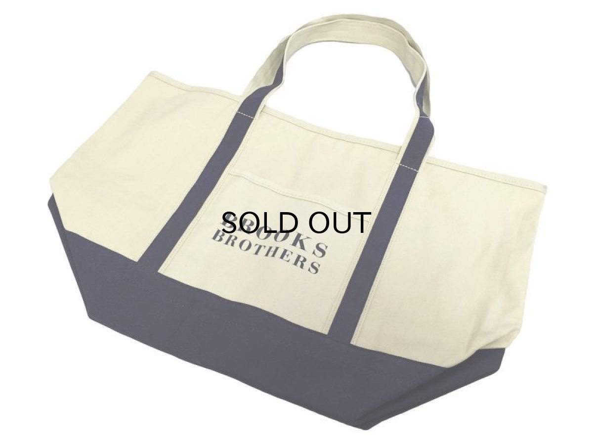 画像1: BROOKS BROTHERS CANVAS TOTE BAGBROOKS (1)