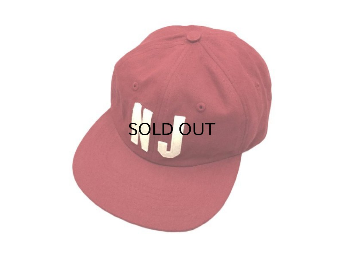 画像1: NEW JERSEY SKATESHOP FELT 6 PANEL CAP【BURGUNDY】 (1)