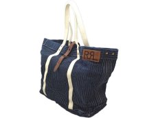 画像1: RRL WABASH STRIPE PRINT TOTE BAG (1)