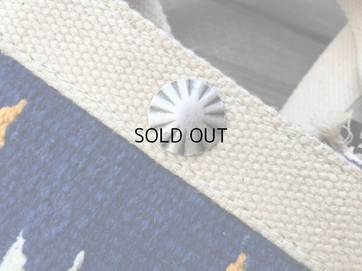 画像4: RRL INDIGO CHIMAYO RUG MARKET TOTE BAG (4)