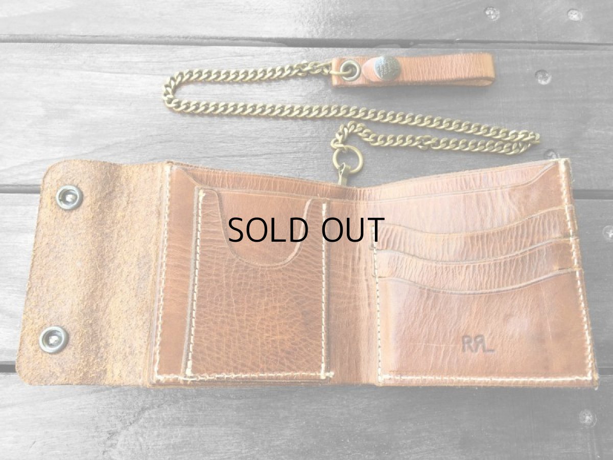 画像4: RRL DEMIM/LEATHER CHAIN BI-FOLD WALLET (4)