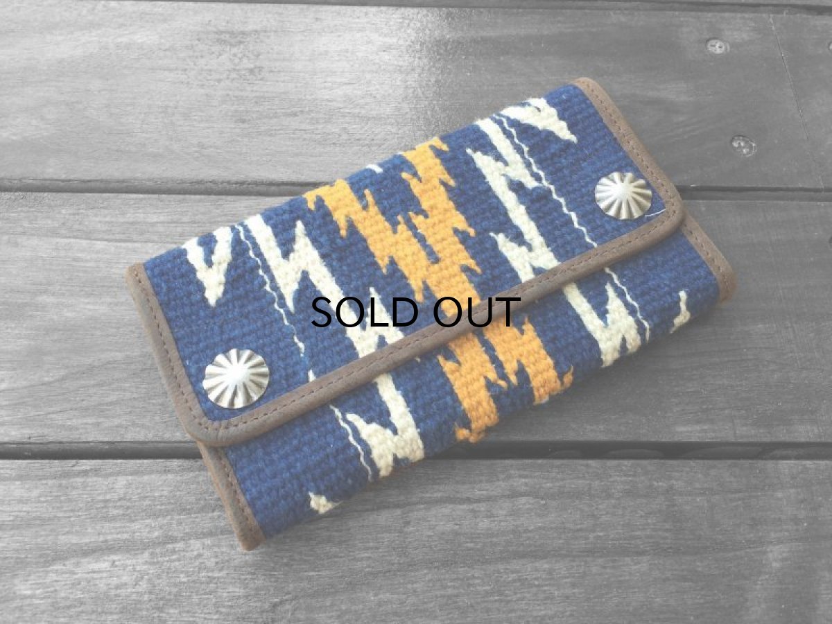 画像1: RRL INDIGO CHIMAYO RUG WALLET (1)