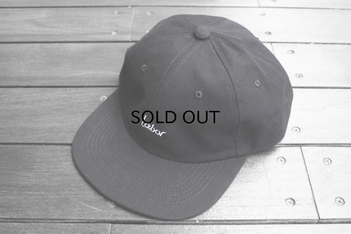 画像1: LABOR SCRIPT LOGO 6 PANEL CAP【BLACK】 (1)