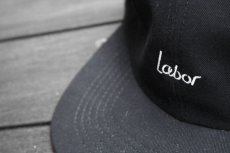 画像2: LABOR SCRIPT LOGO 6 PANEL CAP【BLACK】 (2)