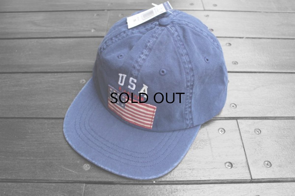 画像1: POLO RALPH LAUREN USA FLAG BASEBALL CAP【NAVY】 (1)