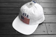 画像1: POLO RALPH LAUREN USA FLAG BASEBALL CAP【WHITE】 (1)