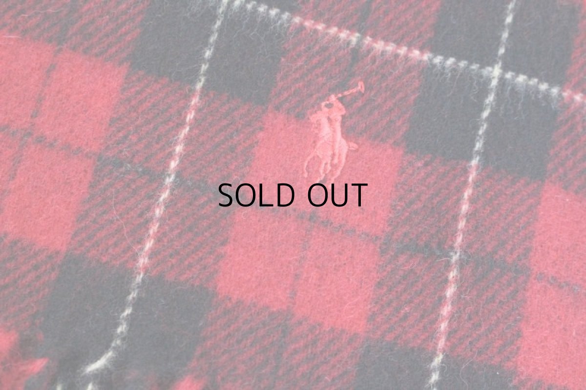 画像3: POLO RALPH LAUREN WOOL TARTAN CHECK MUFFLER (3)