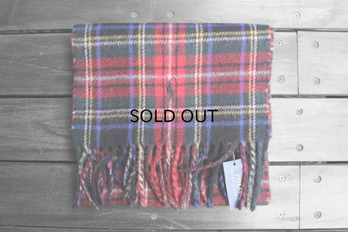 画像1: POLO RALPH LAUREN WOOL TARTAN CHECK MUFFLER【ROYAL STEWART】 (1)