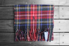 画像1: POLO RALPH LAUREN WOOL TARTAN CHECK MUFFLER (1)