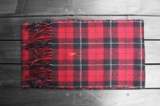 画像2: POLO RALPH LAUREN WOOL TARTAN CHECK MUFFLER【RED/BLACK】 (2)