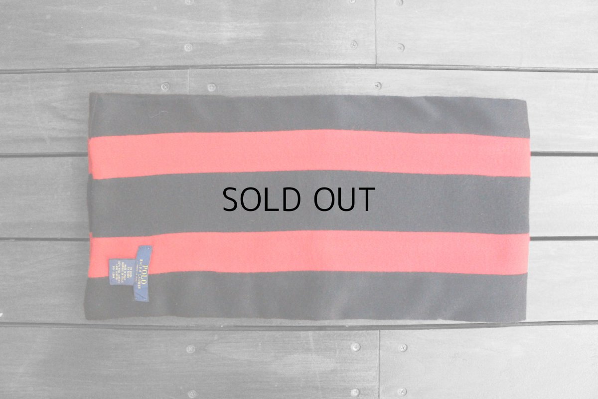 画像2: POLO RALPH LAUREN WOOL SCHOOL MUFFLER (2)