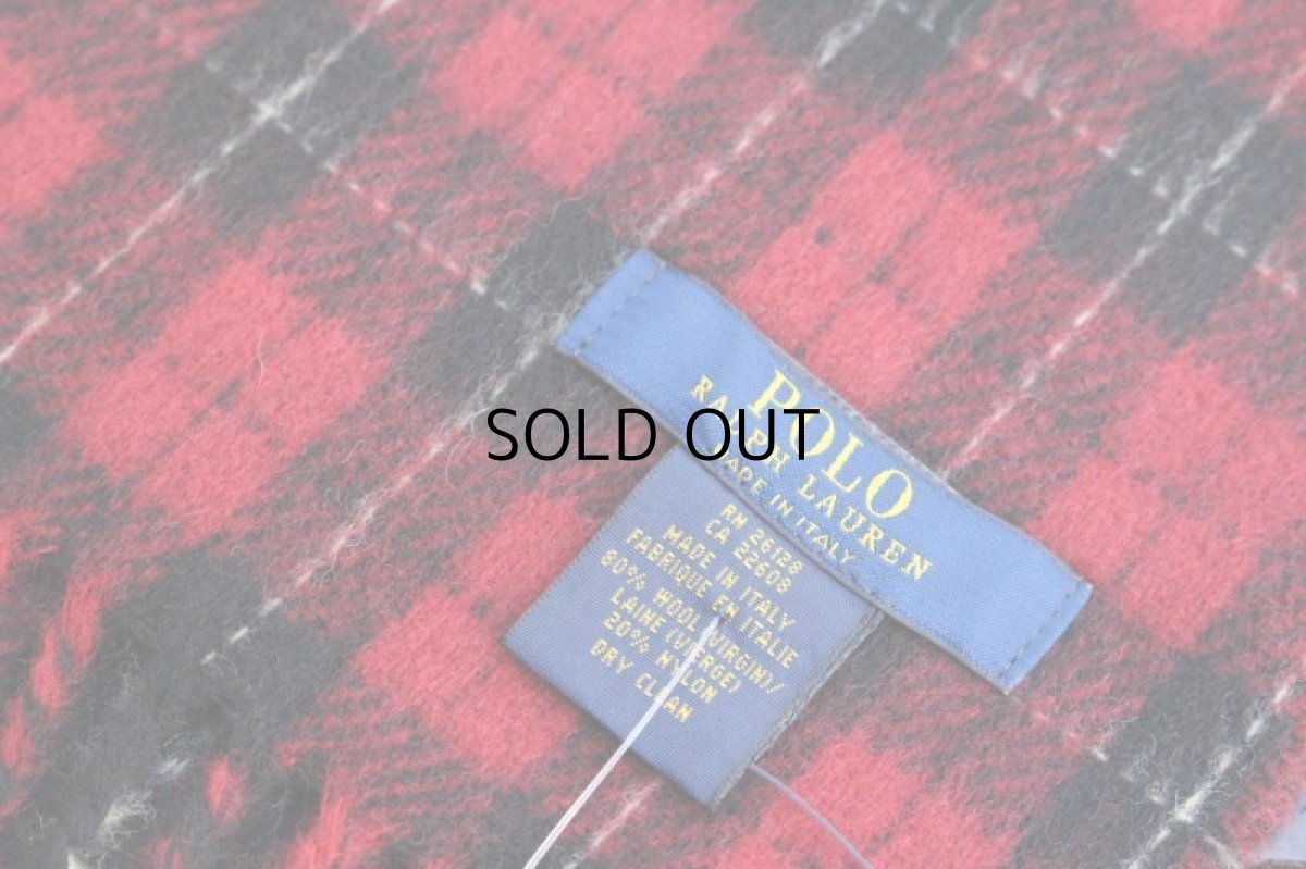 画像4: POLO RALPH LAUREN WOOL TARTAN CHECK MUFFLER (4)