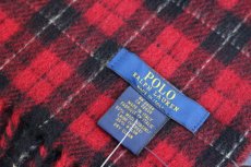 画像4: POLO RALPH LAUREN WOOL TARTAN CHECK MUFFLER【RED/BLACK】 (4)