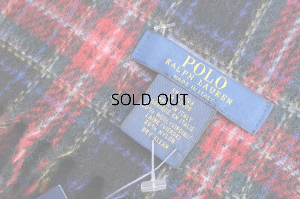 画像4: POLO RALPH LAUREN WOOL TARTAN CHECK MUFFLER (4)