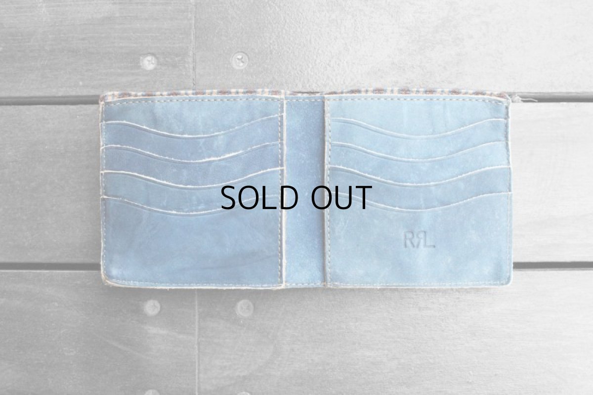 画像4: RRL INDIGO LEATHER WALLET (4)