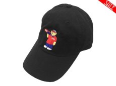 画像1: PIZZA SKATEBOARDS DELIVERY PIZZA BEAR CAP【BLACK】 (1)