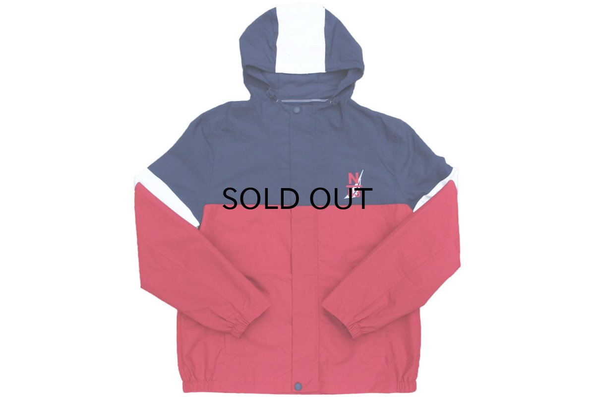 画像1: NAUTICA HOODED COLORBLOCK NYLON JACKET (1)