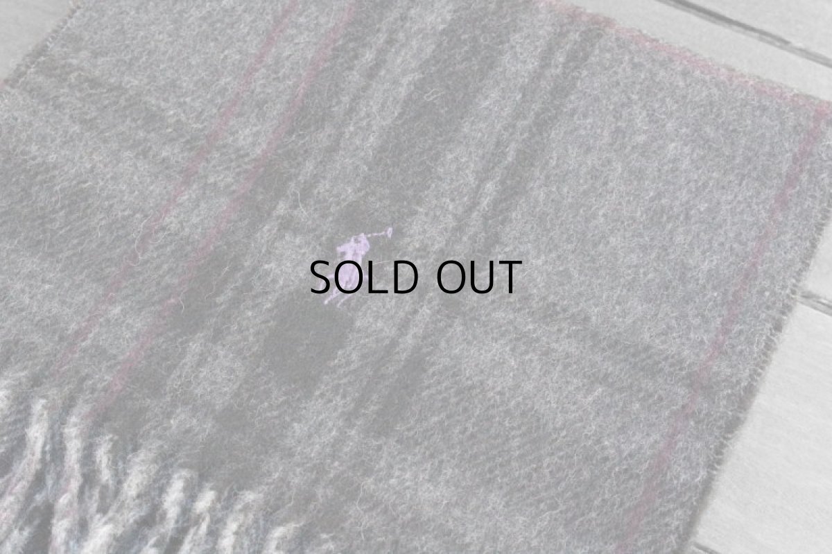 画像2: POLO RALPH LAUREN VIRGIN WOOL REVERSIBLE MUFFLER (2)