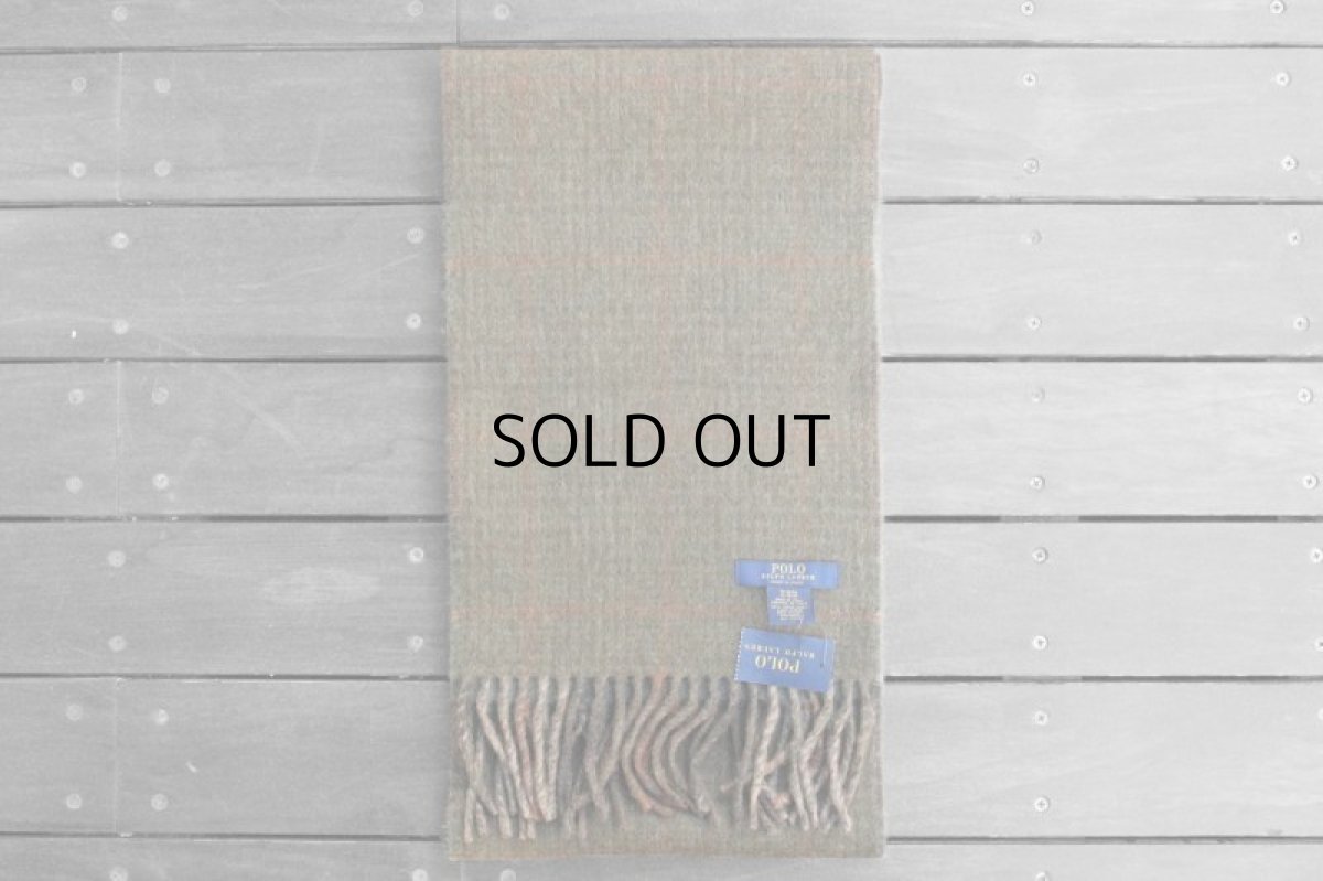 画像3: POLO RALPH LAUREN VIRGIN WOOL REVERSIBLE MUFFLER (3)