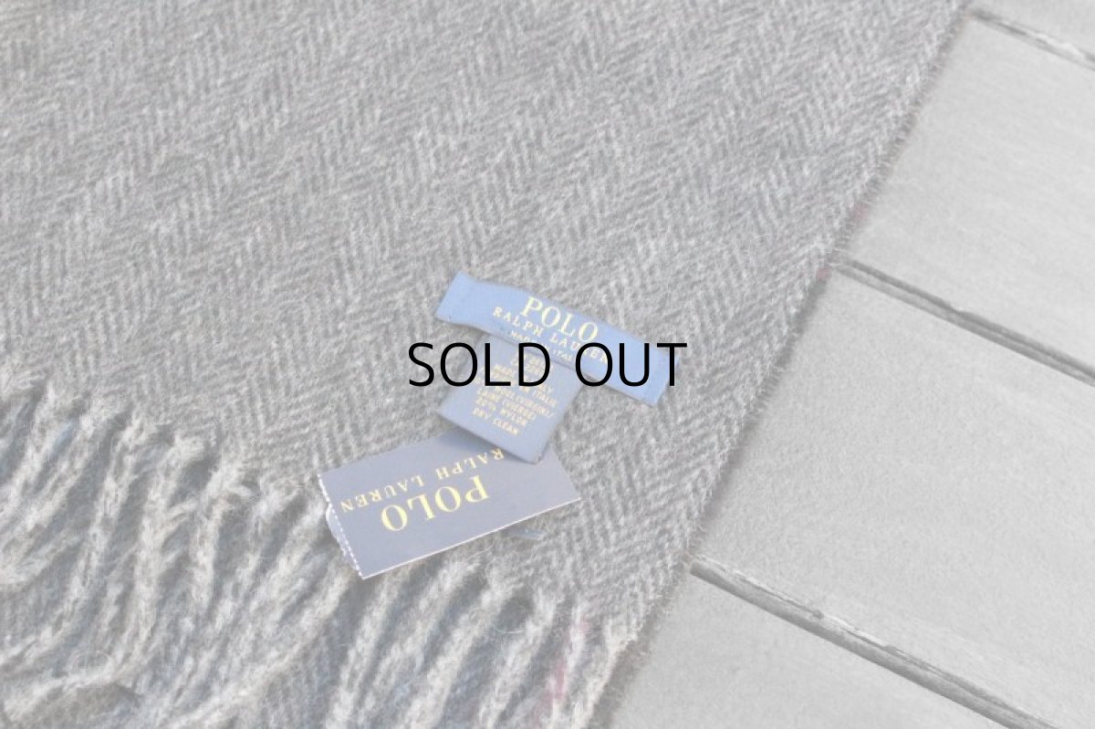 画像4: POLO RALPH LAUREN VIRGIN WOOL REVERSIBLE MUFFLER (4)