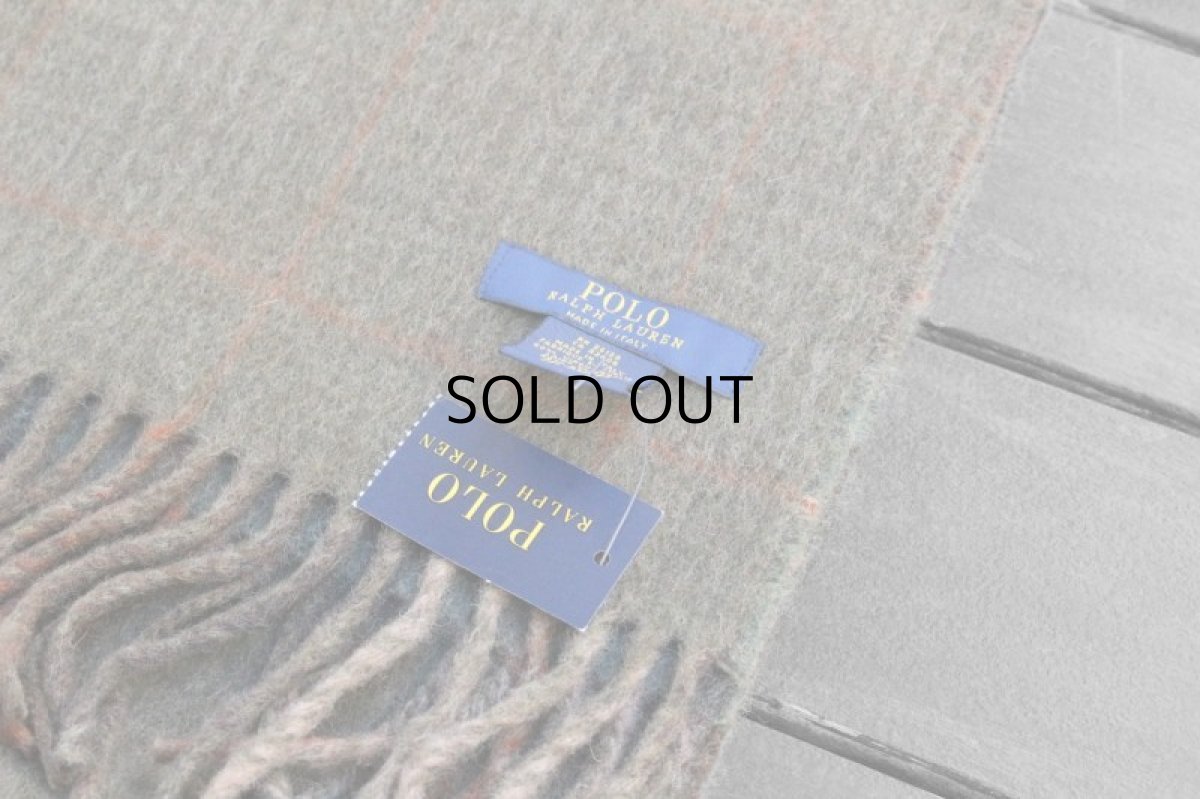 画像4: POLO RALPH LAUREN VIRGIN WOOL REVERSIBLE MUFFLER (4)