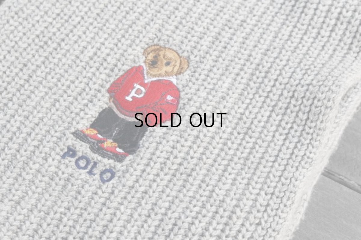 画像2: POLO RALPH LAUREN BEAR COTTON MUFFLER (2)