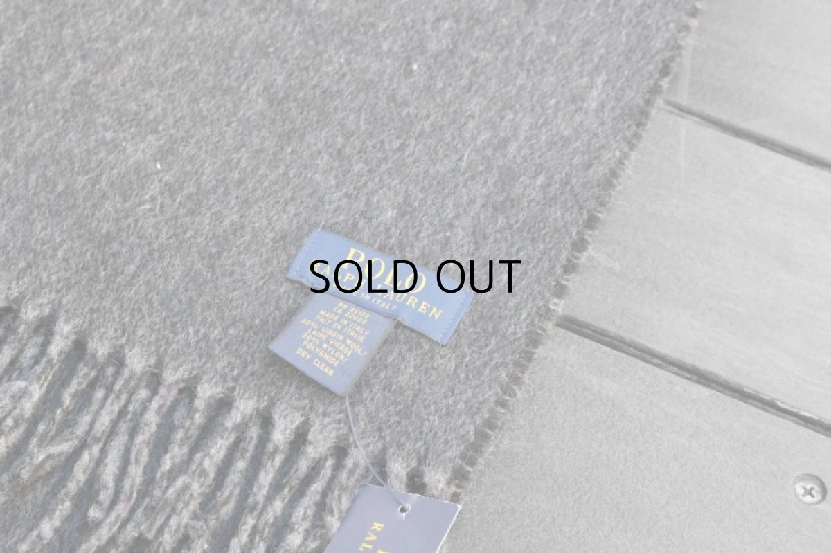 画像4: POLO RALPH LAUREN VIRGIN WOOL REVERSIBLE MUFFLER (4)