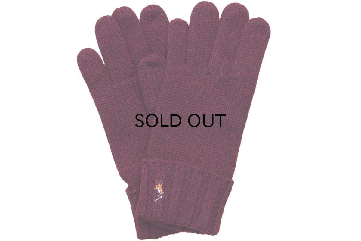 画像1: POLO RALPH LAUREN CUFF KNIT GLOVE (1)