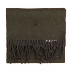 画像1: POLO RALPH LAUREN VIRGIN WOOL REVERSIBLE MUFFLER (1)