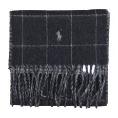 画像1: POLO RALPH LAUREN VIRGIN WOOL REVERSIBLE MUFFLER (1)