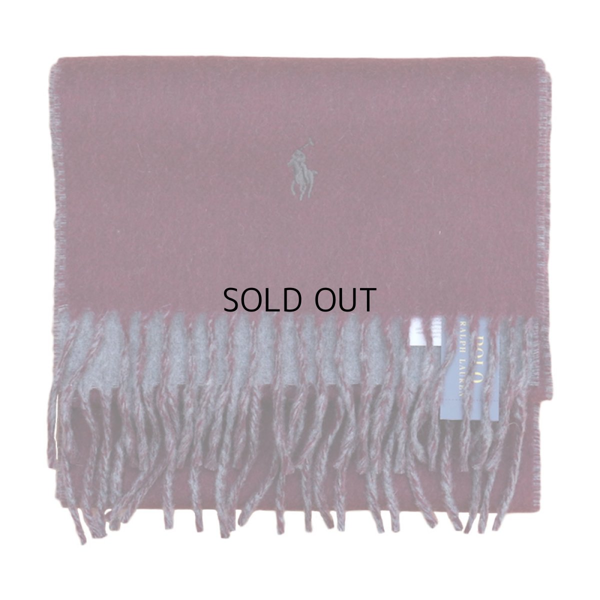 画像1: POLO RALPH LAUREN VIRGIN WOOL REVERSIBLE MUFFLER (1)