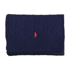 画像1: POLO RALPH LAUREN CABLE WOOL MUFFLER (1)